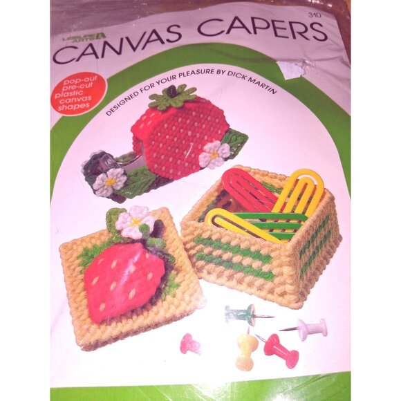 Canvas Capers Strawberry Box & Tape Dispenser Cover Kit By Dick Martin With Pre- - Picture 2 of 7